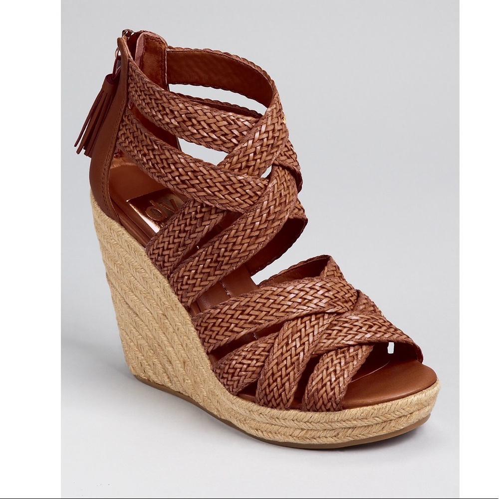 DV by dolce vita tulle woven strap wedges